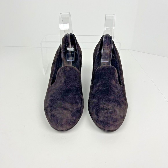 Stuart Weitzman Wedges Womens Size 8 Brown Suede Loafers Sleek Striking‎ Modern - Picture 2 of 8